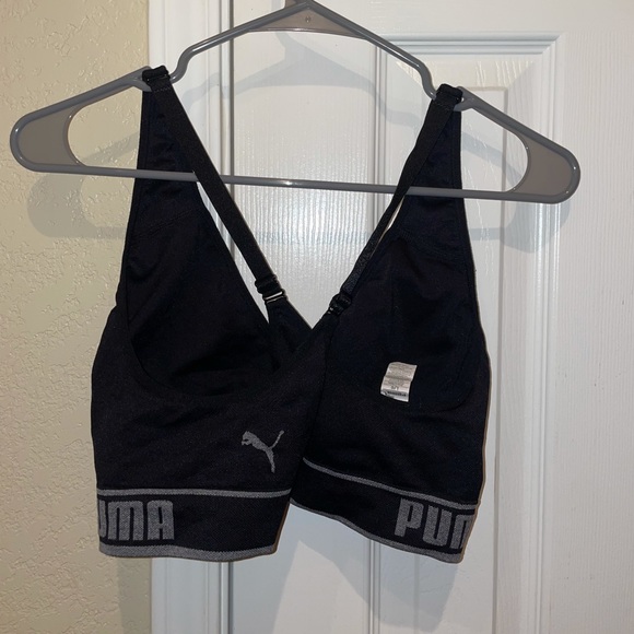 Large Black Puma Sports Bra - Picture 2 of 2